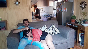 Cuckolding My Husband In The Kitchen While I Fuck His Best Friend -kellyhotstepmom