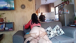 Cuckolding My Husband In The Kitchen While I Fuck His Best Friend -kellyhotstepmom