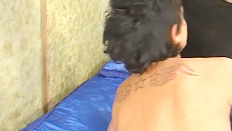 Cumswapping Latin twink fucked in ass in missionary