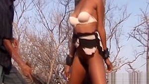Curvy African teen 18+ Gets Spanked Before Fucking In Hard Threesome
