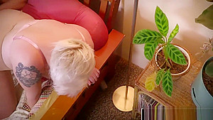 Curvy girls in pantyhose lick hairy cunts and asses