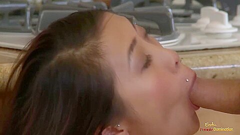 Cute Interracial Couple Sucks Licks And Fucks Around In The Kitchen