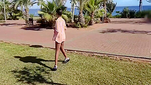 Cute Little Latina Doll Walking Naked Through The City People See Me Masturbating