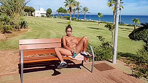 Cute Little Latina Doll Walking Naked Through The City People See Me Masturbating