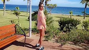 Cute Little Latina Doll Walking Naked Through The City People See Me Masturbating
