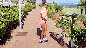 Cute Little Latina Doll Walking Naked Through The City People See Me Masturbating