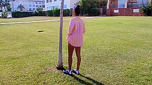 Cute Little Latina Doll Walking Naked Through The City People See Me Masturbating