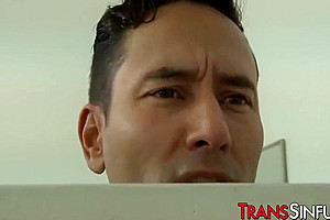 Cute Shemale Isabella Sorrenti Sucks Big Cock At Gloryhole