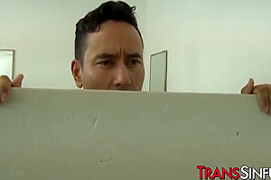Cute Shemale Isabella Sorrenti Sucks Big Cock At Gloryhole
