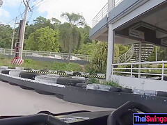 Cute Thai Amateur teen 18+ Girlfriend Go Karting And Recorded On Video After