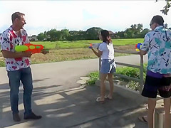Cute Thai Girl Fucked By Two Older Guys In A Threesome