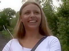 Cute Young Hot Blonde Loves Swallowing Strangers Cum After Fucking For Money In Public