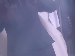 Cute asian watched toying