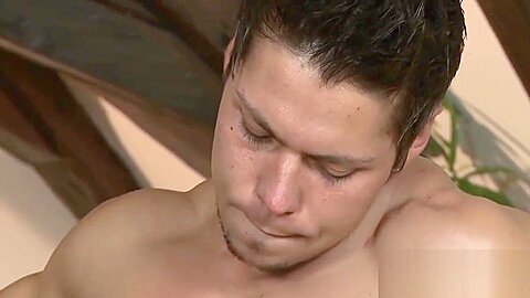 Cute twink gets a lusty massage from handsome gay boy