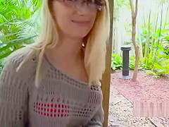 Cutie in glasses picked up in public