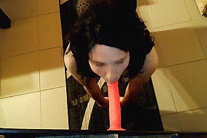Deepthroat Gag Training With My New Toy
