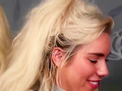 Deepthroating CFNM milf shows how to suck