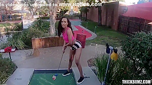 Demi Sutra - Thick Ass Babe Plays Golf And Sits On Guys Face