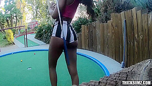 Demi Sutra - Thick Ass Babe Plays Golf And Sits On Guys Face