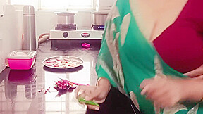 Desi Indian Big Boobs Stepmom Arya Fucked By Stepson In Kitchen While Cooking
