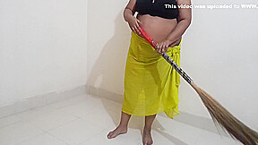 Desi Maid Gets Sexually Aroused While Sweeping The House And Has Sex With The Broom
