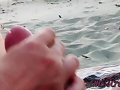 Dick Flash - A Girl Caught Me Jerking Off On A Public Beach And Helped Me Cum 4 - Miss Creamy