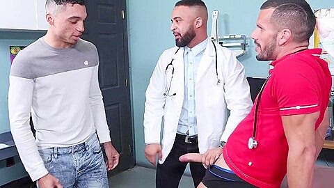 Doc Damian Gets Double Dick - Amone Bane, Damian Taylor & Marco Lorenzo