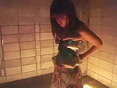Dominant Japanese hottie tortures her slave