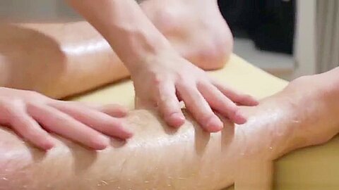 Drilling his tight butt gently after an exotic massage