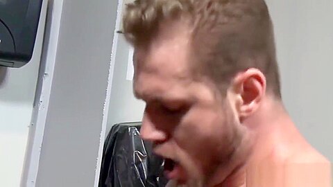 Dude blows gloryhole cock