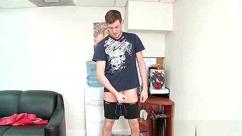 Dude gets his ass buttered in office
