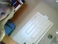 EIGHTEEN BLONDE ON CAM SURPRISED BY HER Step mother (WITH SOUND)
