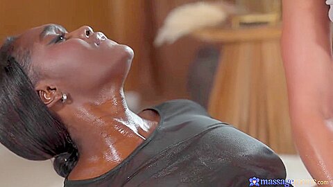 Ebony Lesbian Deeply Pleasured Betzz, Blair Saenz