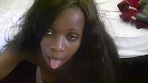 Ebony sucks off big white dick after getting her African pussy hammered