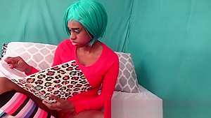 Ebony teen 18+ Black Amateur Big Ass POV Blowjob Fucking Australian Step Dad
