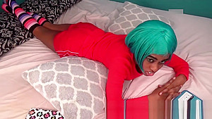 Ebony teen 18+ Black Amateur Big Ass POV Blowjob Fucking Australian Step Dad