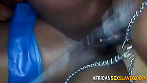 Ebony teen 18+ Tied Down And Spit Roasted By 2 Bbcs