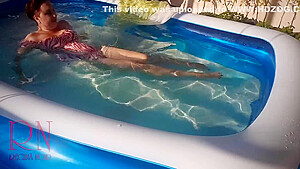Elegant And Flexible Babe Swimming Underwater In The Outdoor Swimming Pool  Swimmingsuite