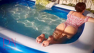 Elegant And Flexible Babe Swimming Underwater In The Outdoor Swimming Pool  Swimmingsuite