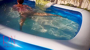 Elegant And Flexible Babe Swimming Underwater In The Outdoor Swimming Pool  Swimmingsuite