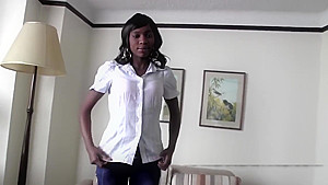 Epic african milf goes to a casting for some fucking
