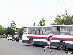 Euro Whore Fucks Huge Penis In Public Bus With Valentina Blue