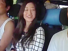 Exquisite 3some for busty oriental