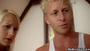 Finding His Blonde Girlfriend And Friend Fucking