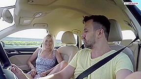 First Hands On The Steering Wheel Then Mouth On The Cock