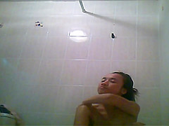 Flat tits asian naked in the shower