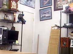 Flexible pawnshop babe sucks store manager