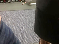 Flight attendent legs at a Boeing