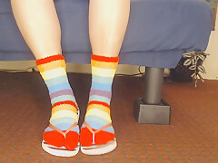 Fluffy Fuzzy Socks Flip Flops Shoeplay