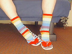 Fluffy Fuzzy Socks Flip Flops Shoeplay